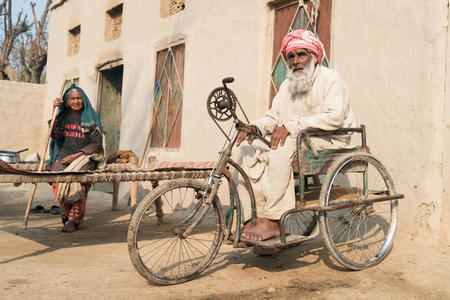 Ghulam outside his house, Punjab, Pakistan