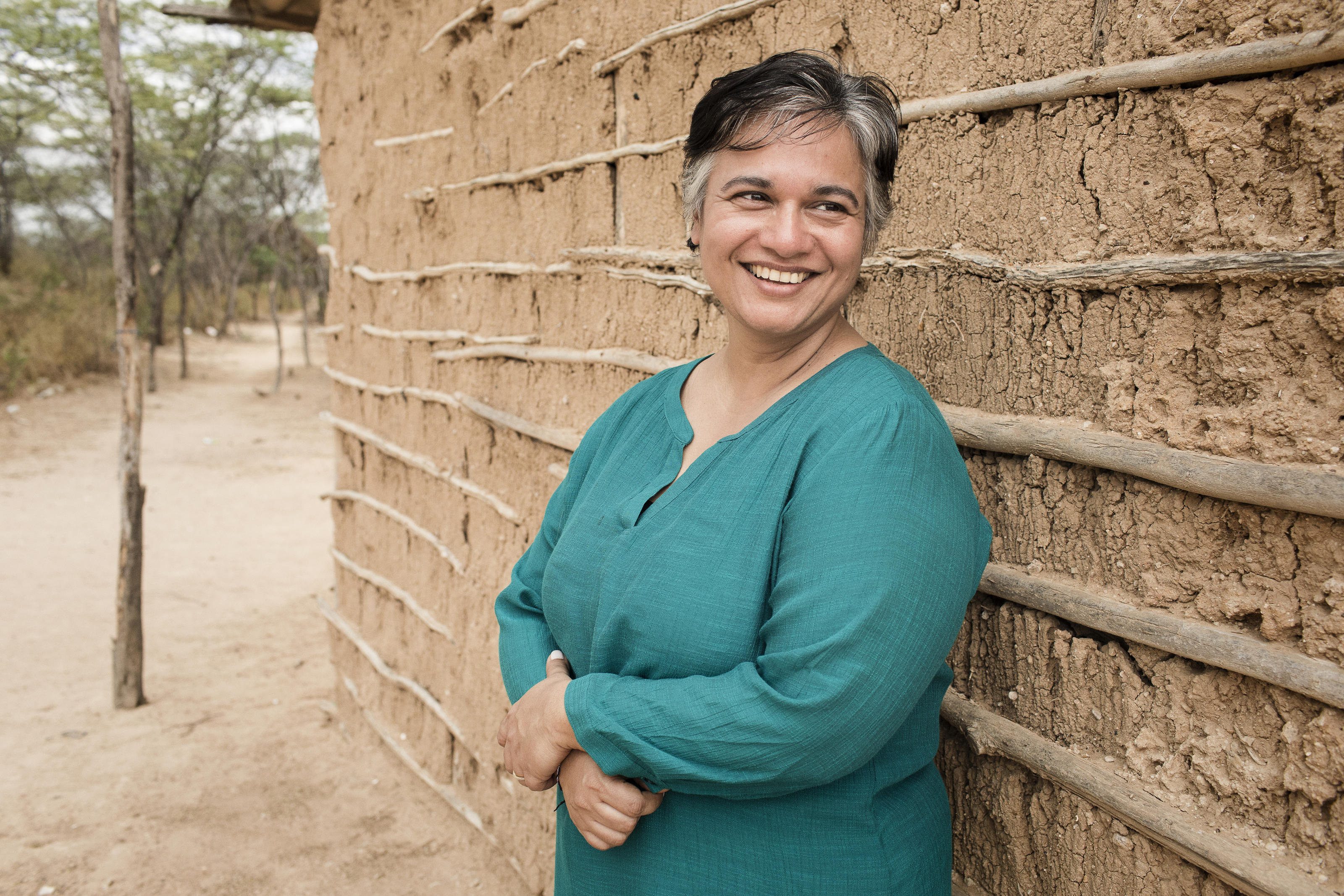 Sarina Prabasi, WaterAid America's CEO, stands for a portrait at Totcomana community, Manaure, La Guajira, Colombia. March 2017.
